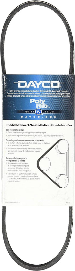 Dayco 5050273 Serpentine Belt , Black