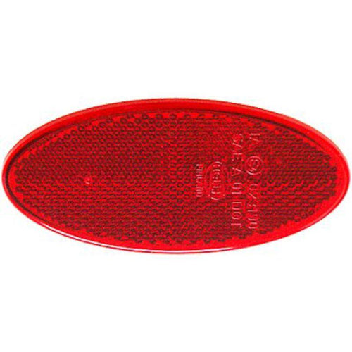 3160 Red Oval Reflex Reflector with Adhesive - greatparts