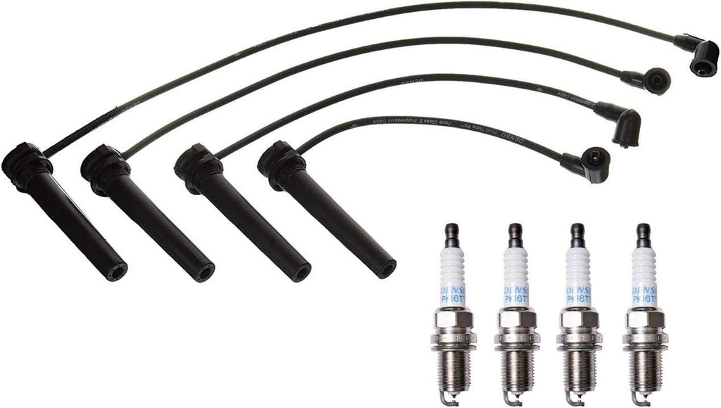 Denso Wire Set 7Mm & 4 Platinum TT Spark Plug 0.04 Kit for Nissan Altima 2.4L L4
