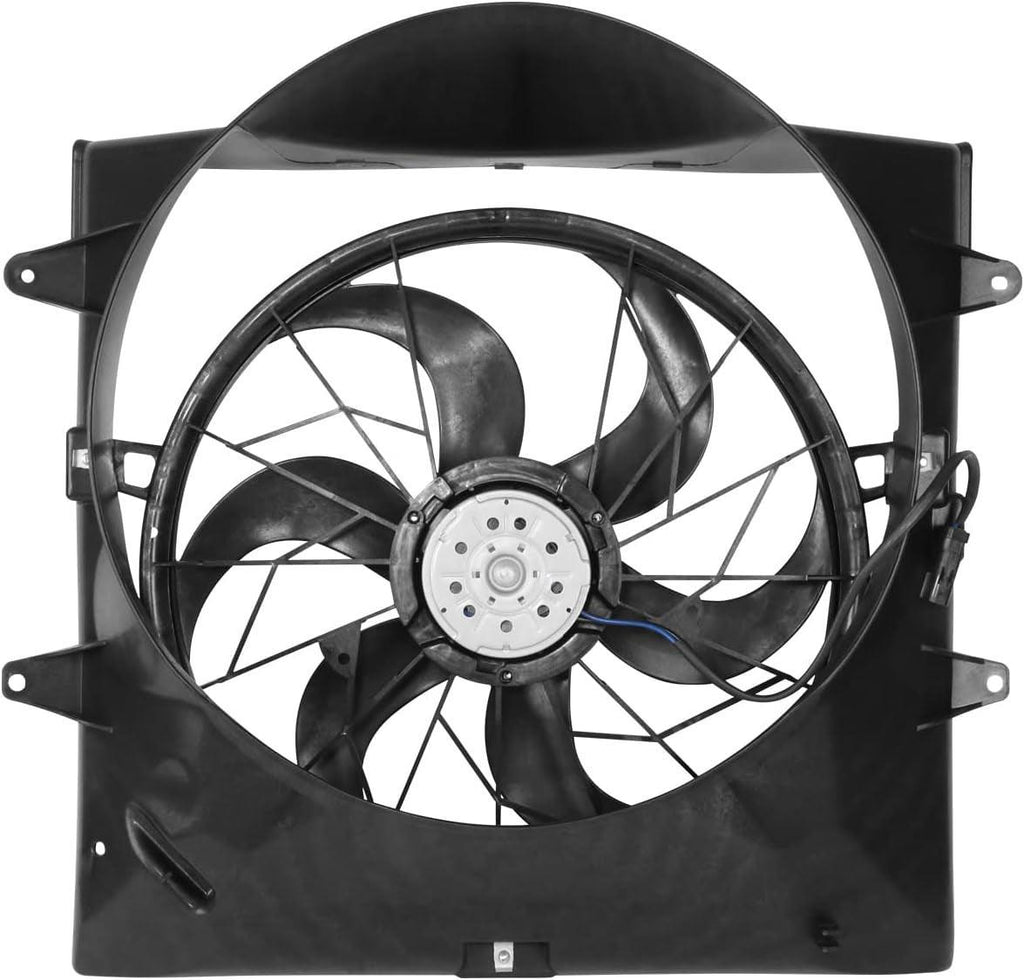 Factory Style Radiator Cooling Fan Assembly Compatible with 99-03 Grand Cherokee / 02-03 Liberty,Oem-Rf-0399