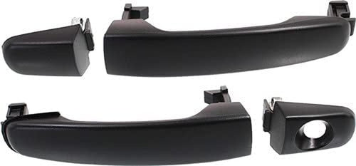 Front or Rear Exterior Door Handle Set of 2 Compatible with 2004-2008 Chevrolet Malibu, Fits 2005-2009 Chevrolet Equinox Textured Black Driver and Passenger Side