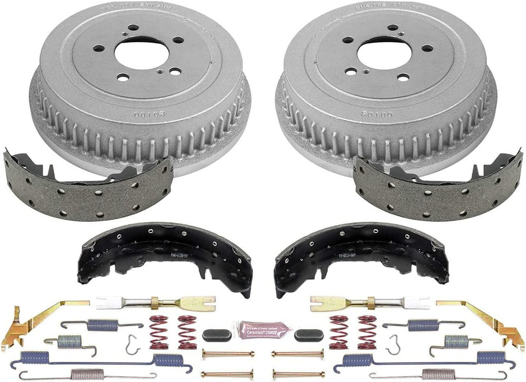 KOE15267DK Autospecialty Rear Replacement Brake Kit-Oe Brake Drums & Ceramic Brake Pads