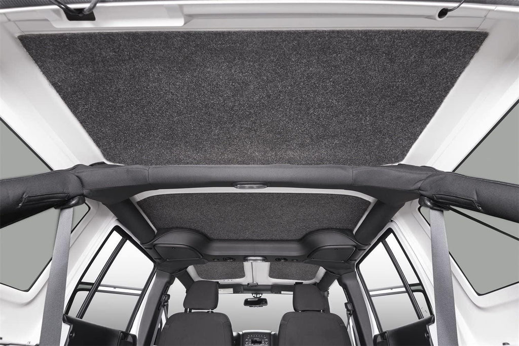 - Jeep Headliner | 2007 - 2010 Jeep Wrangler JK UNLTD 4 Door, Custom Cut, Grey - 4 Pc. | HLJK074DRK