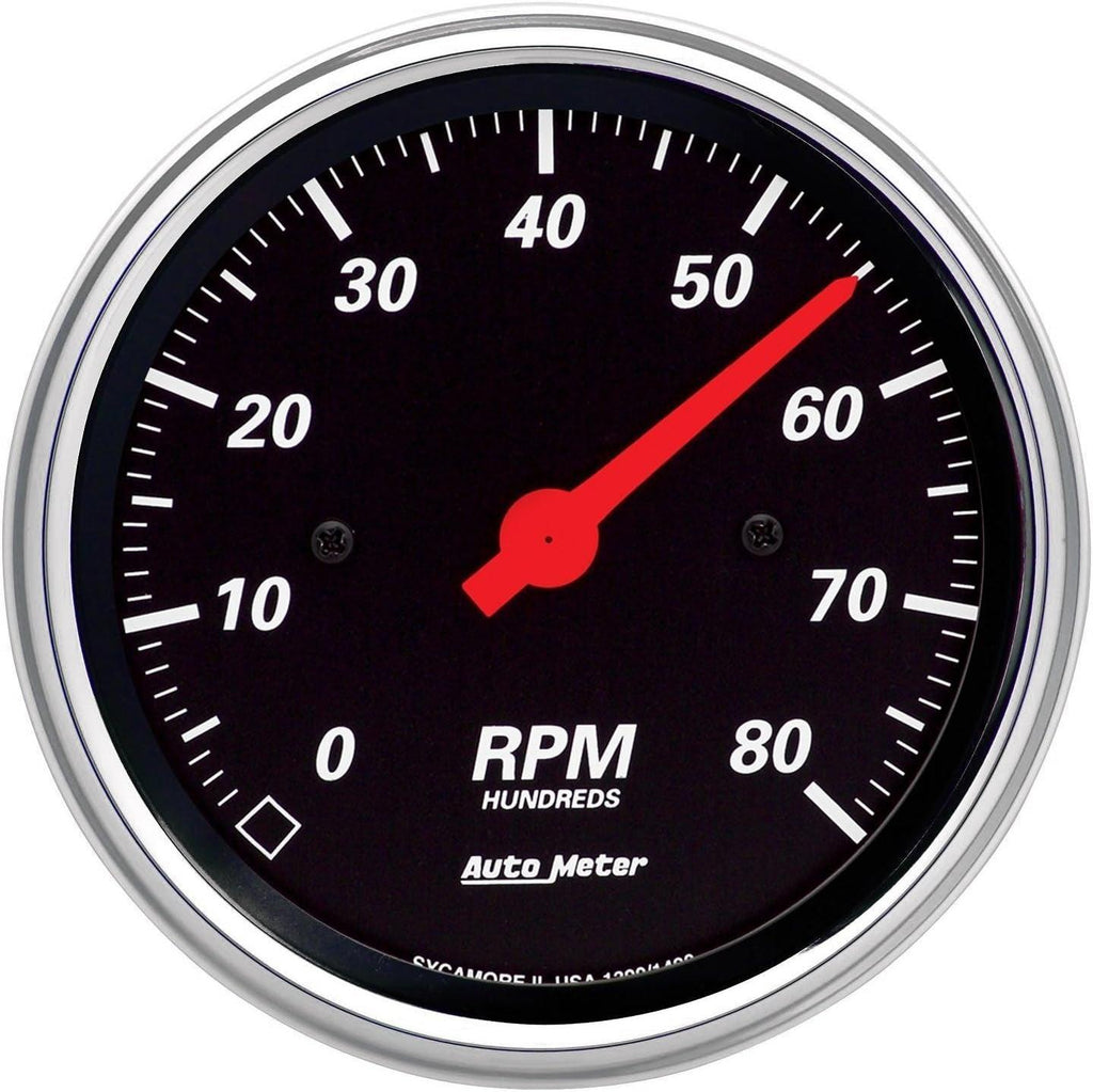1490 Designer Black Dash Electric Tachometer Chrome Bezel, 3.375 In.