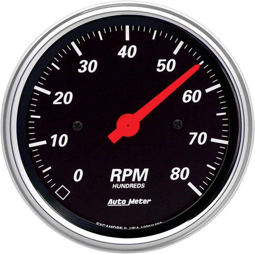 1490 Designer Black Dash Electric Tachometer Chrome Bezel, 3.375 In.