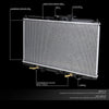 OEM-RA-2148 1-Row Aluminum Core Radiator Compatible with 98-02 Accord 2.3L AT, 26-11/16" W X 14-3/4" H X 5/8" D, 1-1/4" Inlet / 1-1/4" Outlet