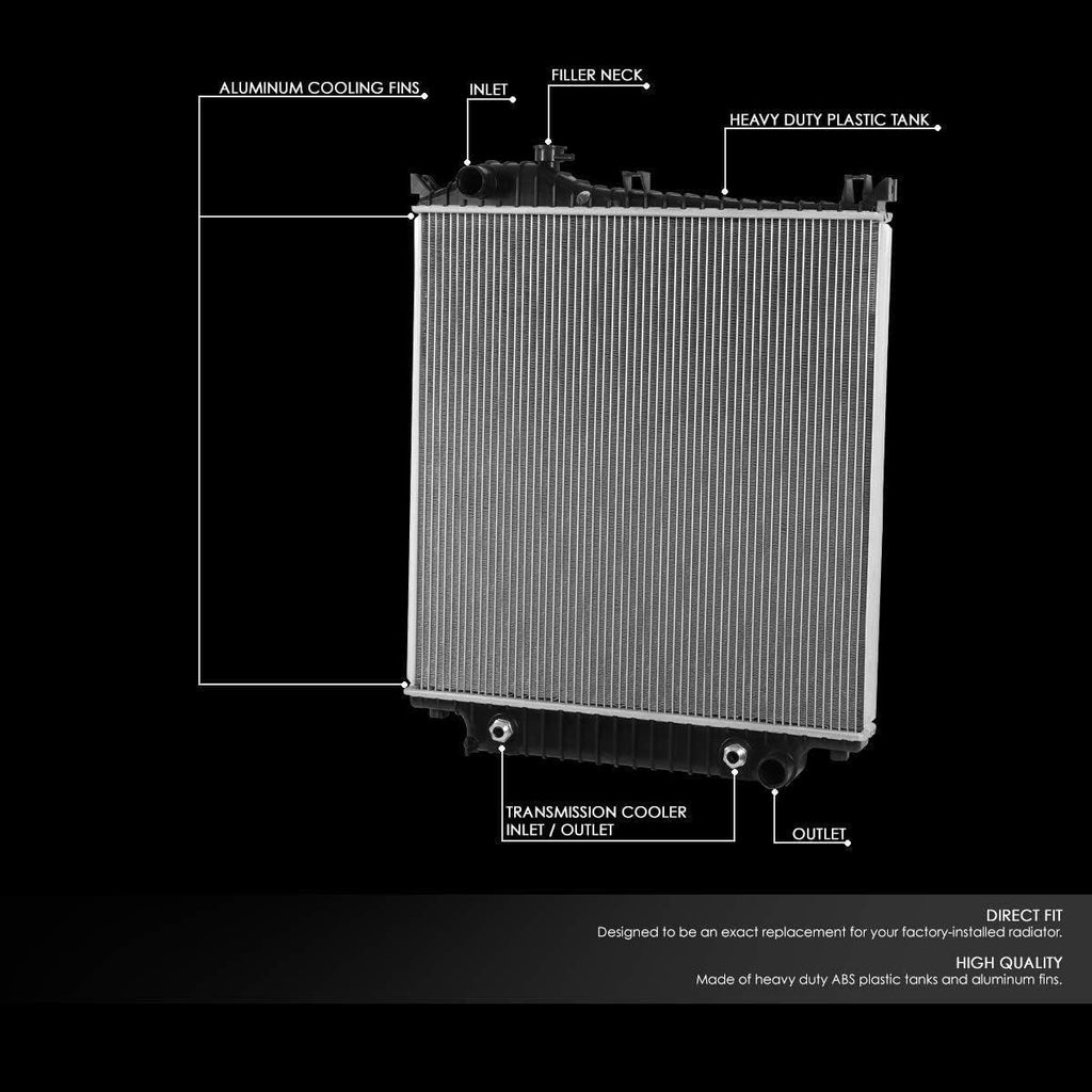 OEM-RA-2952 OE Style Aluminum Cooling Radiator Compatible with 07-10 Explorer 4.0 4.6 AT,23-1/16" W X 24" H X 1-7/16" D,1-1/2" Inlet / 1-1/2" Outlet