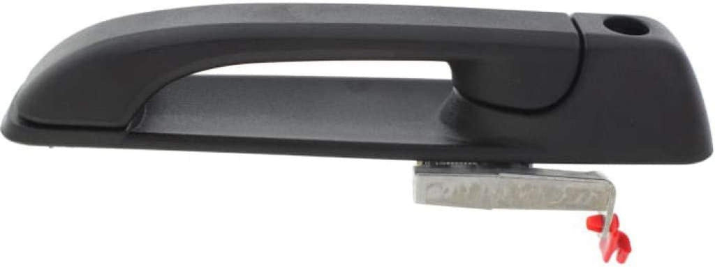 Compatible with Ram 1500 2011-2017 Exterior Door Handle Passenger Side Front, Textured Black | with Key Hole | Trim:All Submodels | CH1311164 | 55112382AD