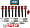 OEM Ignition Coil + Spark Plug (8Sets) Beru for Porsche Cayenne Panamera Turbo