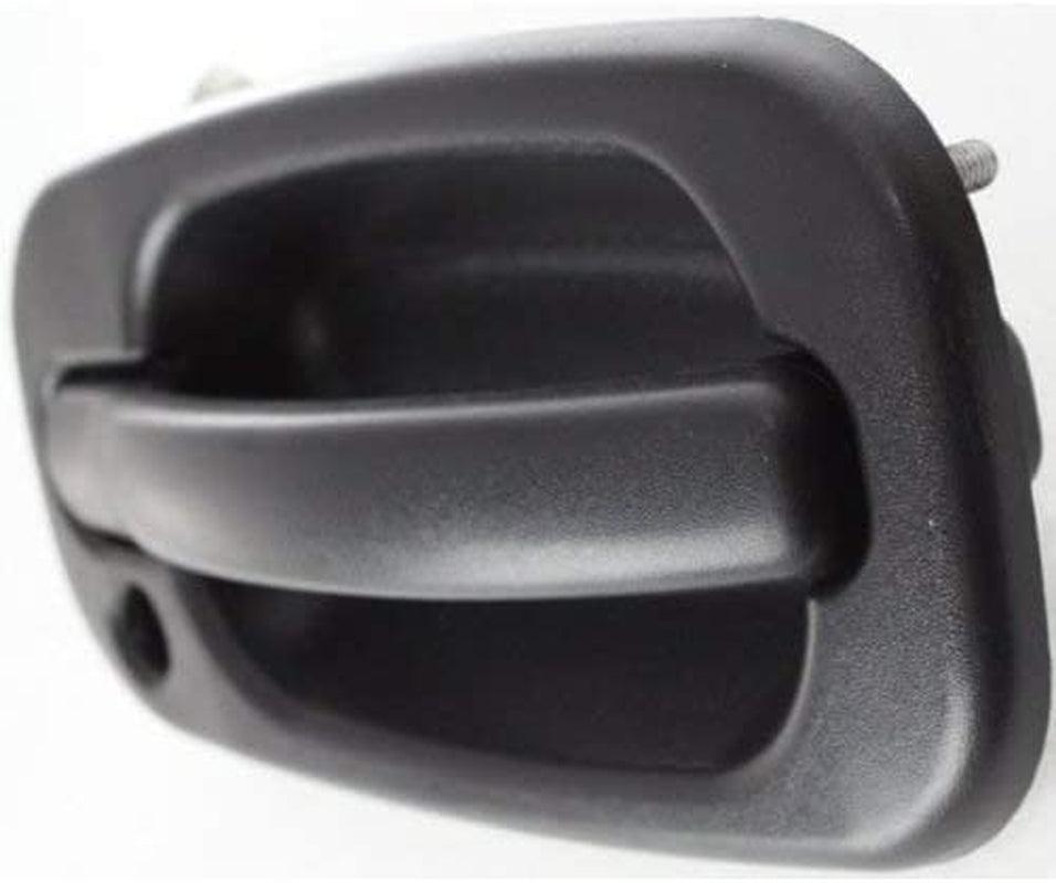 Exterior Front Door Handle Compatible with Chevy Silverado/Toyota Sierra 99-06 Right Textured Black W/Keyhole