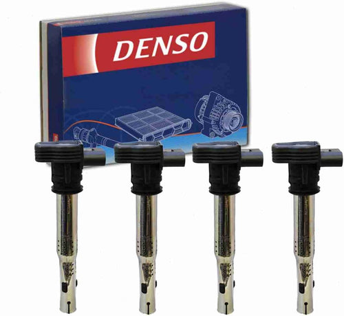 4 Pc DENSO Direct Ignition Coils Compatible with Audi A4 2.0L L4 2005-2016