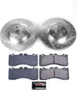 K5849 Front Z23 Carbon Fiber Brake Pads with Drilled & Slotted Brake Rotors Kit