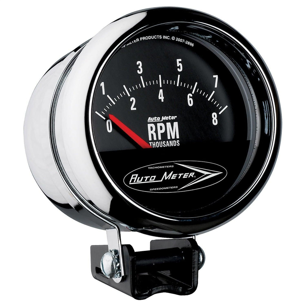 3-3/4 in. PEDESTAL RETRO TACH 0-8000 RPM SHORT SWEEP TRADITIONAL CHROME - greatparts