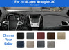 Dashboard Dash Mat Cover for 2018 Jeep Wrangler JK (Poly Carpet)