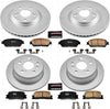 CRK1142 Coated Brake Rotor & Ceramic Brake Pads- Front & Rear