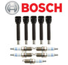 Ignition Coil & Spark Plug Double Platinum (5Set) Bosch OEM for Audi Volkswagen