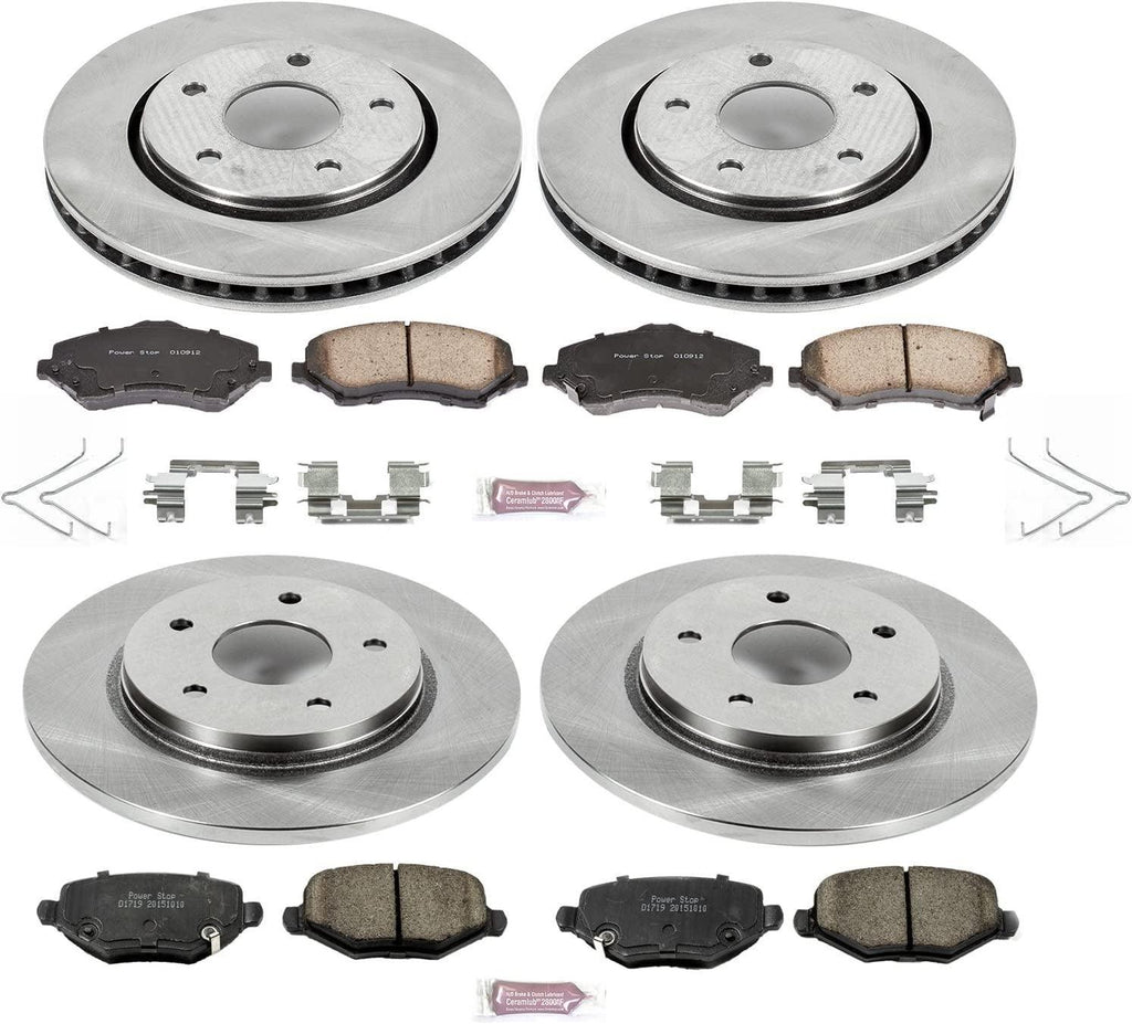 KOE6563 Autospecialty Front and Rear Replacement Brake Kit-Oe Brake Rotors & Ceramic Brake Pads