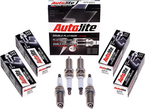 Autolite APP3923 Double Platinum Automotive Replacement Spark Plugs (4 Pack)