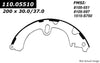 Centric Drum Brake Shoe for Prizm, Corolla, Nova, Tercel 111.05510