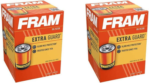 FRAM Extra Guard PH5, 10K Mile Change Interval Spin-On Oil Filter (Pack of 2)