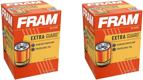 Extra Guard PH3682, 10K Mile Change Interval Spin-On Oil Filter (Pack of 2)