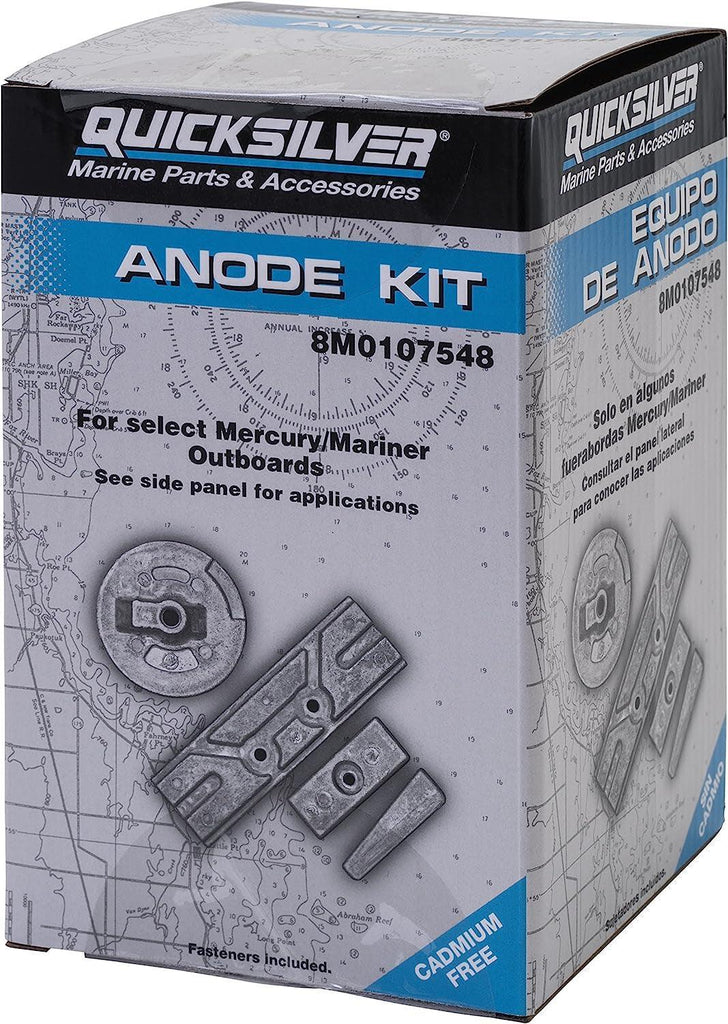 8M0107548 Aluminum Anode Kit for Select Mercury 75-150 Hp Outboards