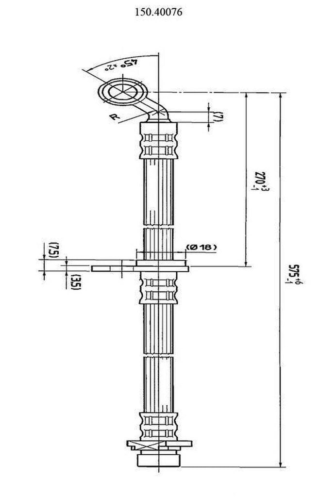 Centric Brake Hydraulic Hose for 01-05 Civic 150.40076