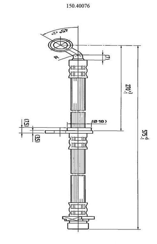 Centric Brake Hydraulic Hose for 01-05 Civic 150.40076