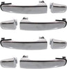 Front Exterior Door Handle Set of 4 Compatible with 2004-2008 Chevrolet Malibu, Fits 2005-2009 Chevrolet Equinox Chrome Passenger Side or Rear Driver and Passenger Side