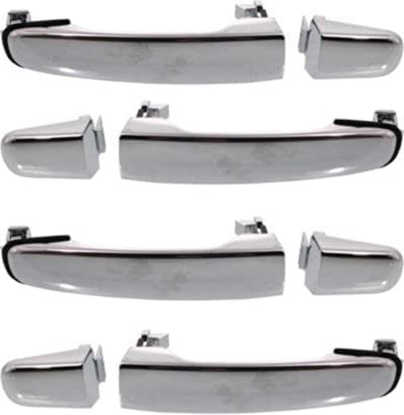 Front Exterior Door Handle Set of 4 Compatible with 2004-2008 Chevrolet Malibu, Fits 2005-2009 Chevrolet Equinox Chrome Passenger Side or Rear Driver and Passenger Side