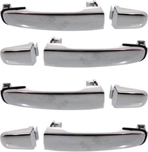 Front Exterior Door Handle Set of 4 Compatible with 2004-2008 Chevrolet Malibu, Fits 2005-2009 Chevrolet Equinox Chrome Passenger Side or Rear Driver and Passenger Side