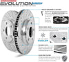 K6273 Front and Rear Z23 Carbon Fiber Brake Pads with Drilled & Slotted Brake Rotors Kit