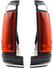 For Nissan Pickup Corner Light 1983 84 85 1986 Driver & Passenger Side Pair/Set | 4 Wheel Drive | Amber Lens | W/Chrome Trim | NI2550102 + NI2551102 | 2618010W00 + 2618510W00