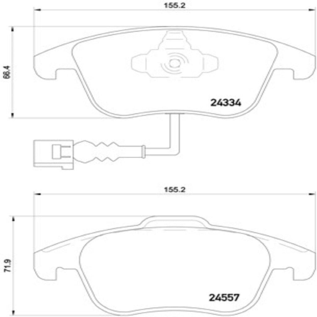 Front Disc Brake Pad Set for Passat, Q3, Q3 Quattro+More (P85130)