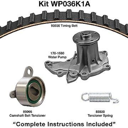 Dayco Engine Timing Belt Kit with Water Pump for Celica, Prizm, Corolla WP036K1A