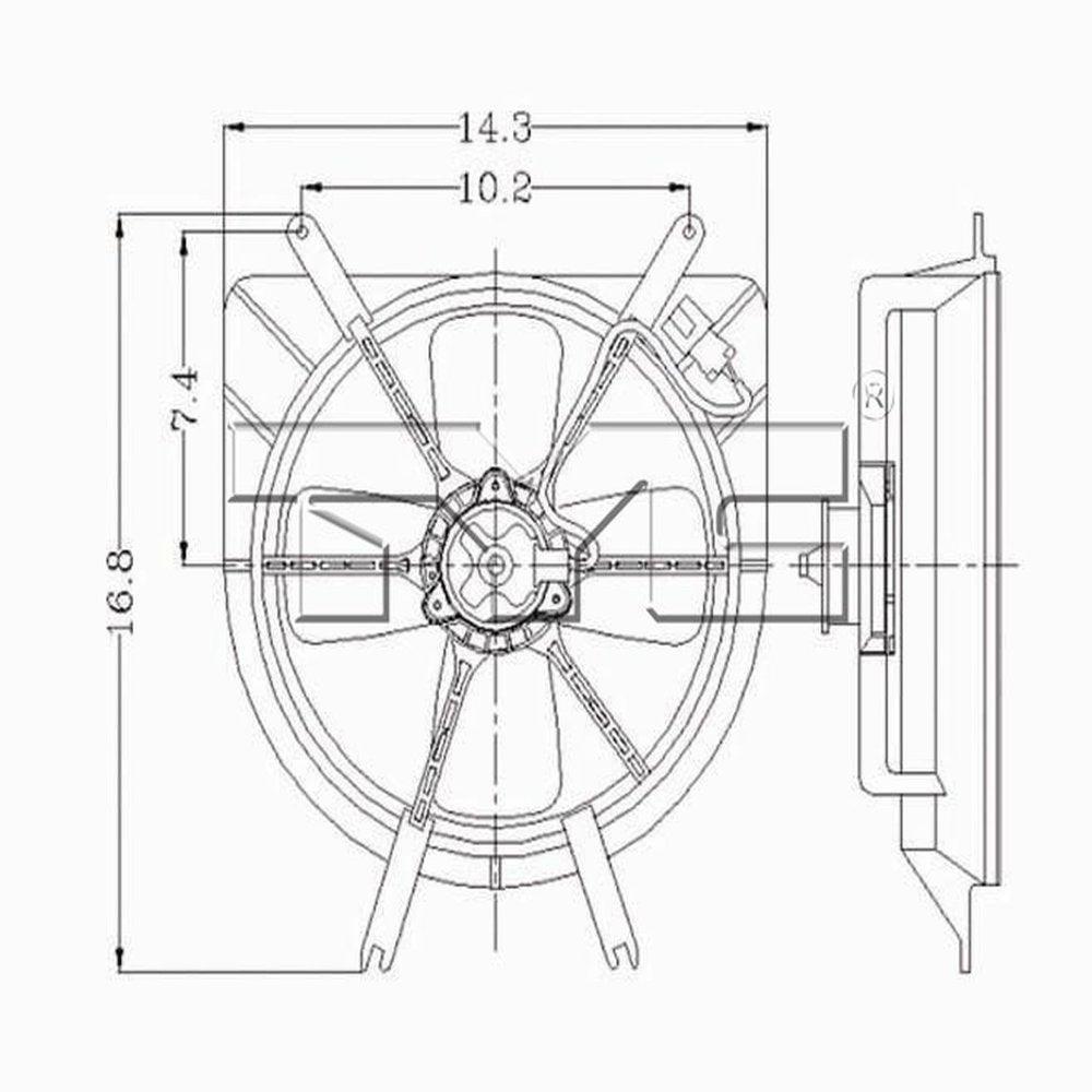 600080 Engine Cooling Fan Assembly Fits 1999 Honda Civic