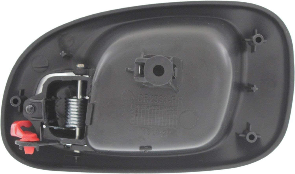 Interior Door Handle Set Compatible with 1998-2004 Dodge Intrepid Rear, Driver and Passenger Side Textured Black Sedan