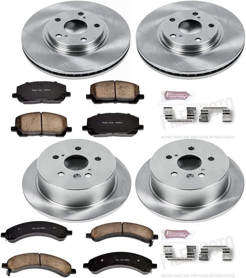 KOE4531 Autospecialty Front and Rear Replacement Brake Kit-Oe Brake Rotors & Ceramic Brake Pads