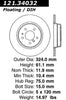 Centric Rear Disc Brake Rotor for BMW (121.34032)