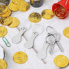 4 Pcs Portable Aluminum Alloy Key Ring Metal Shopping Trolley Tokens Unisex Gift Keyrings Decorations for Men Women Shopping Cart Grocery Shopping Trolleys