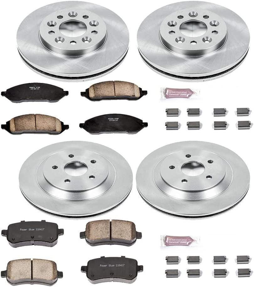 KOE2828 Autospecialty Front and Rear Replacement Brake Kit-Oe Brake Rotors & Ceramic Brake Pads