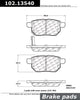 Rear Disc Brake Pad for Prius, Prius Prime, Corolla, Yaris, Tc+More (102.13540)