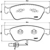 Brembo Front Disc Brake Pad Set for Audi (P85087)