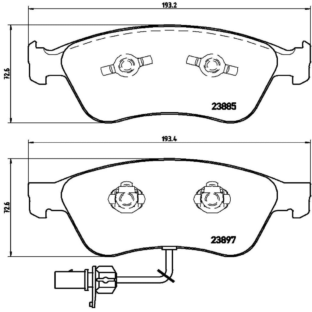 Brembo Front Disc Brake Pad Set for Audi (P85087)