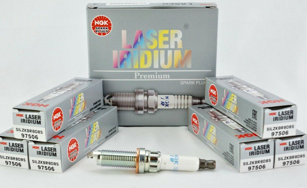 Set of 6 NGK 97506 - Laser Iridium Spark Plugs SILZKBR8D8S Fast Free Shipping