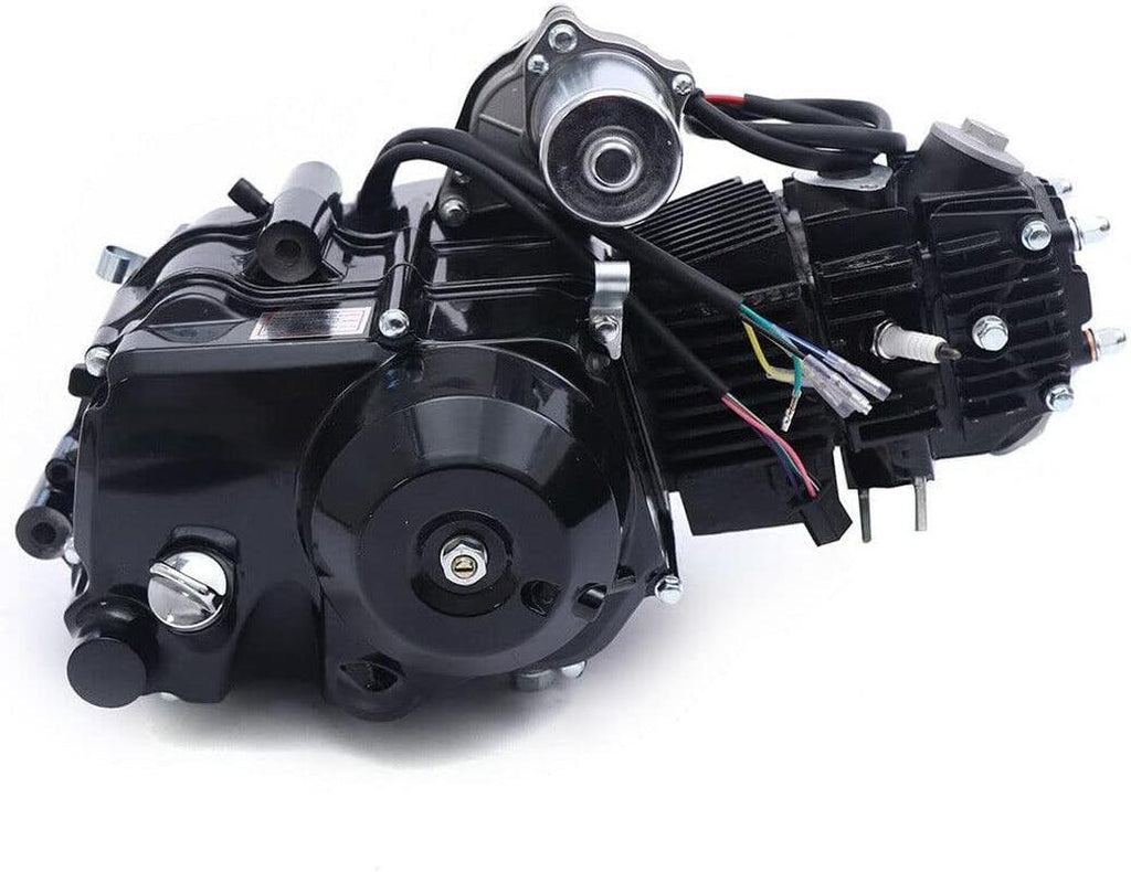 4 Stroke Engine Motor for 125CC All Sizes Atvs Go Karts Semi-Auto Engine with Reverse Single Cylinder Air-Cooled Kick Starter Complete Engine Motor Kit