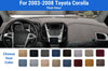 Dashboard Dash Mat Cover for 2003-2008 Toyota Corolla (Plush Velour)