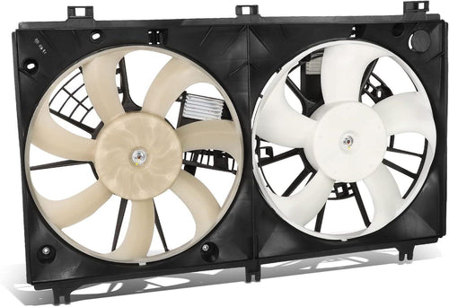 OEM-RF-1066 Factory Style Dual Radiator Fan Assembly Compatible with 16-17 Lexus IS200T / 18-23 IS300 2.0T