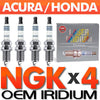 4 PC NGK Laser Iridium Spark Plug Set > OEM for Honda RSX Civic S2000 VTEC K20