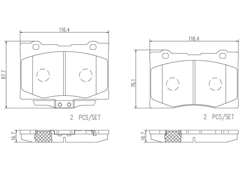 Brembo Front Disc Brake Pad Set for 05-12 Acura RL (P28086N)